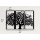3-Piece Family Tree Metal Wall Art Decoration